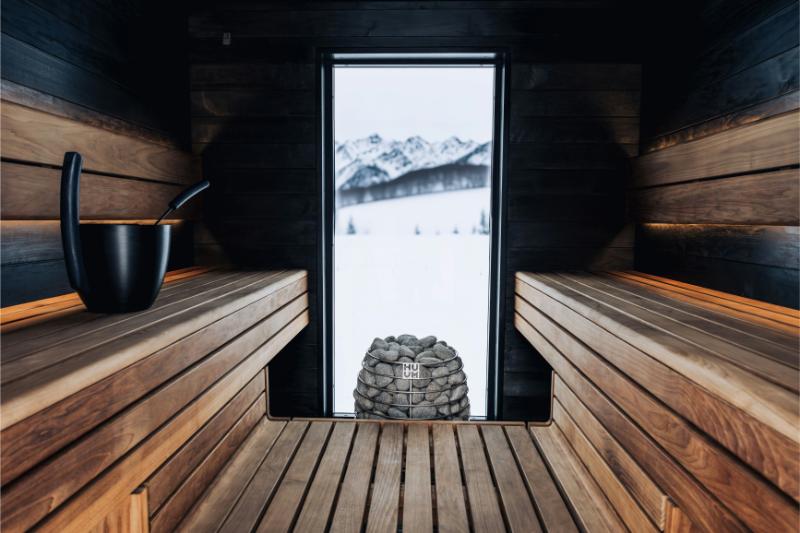 Sauna im Winter